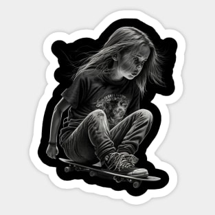 skater girl Sticker